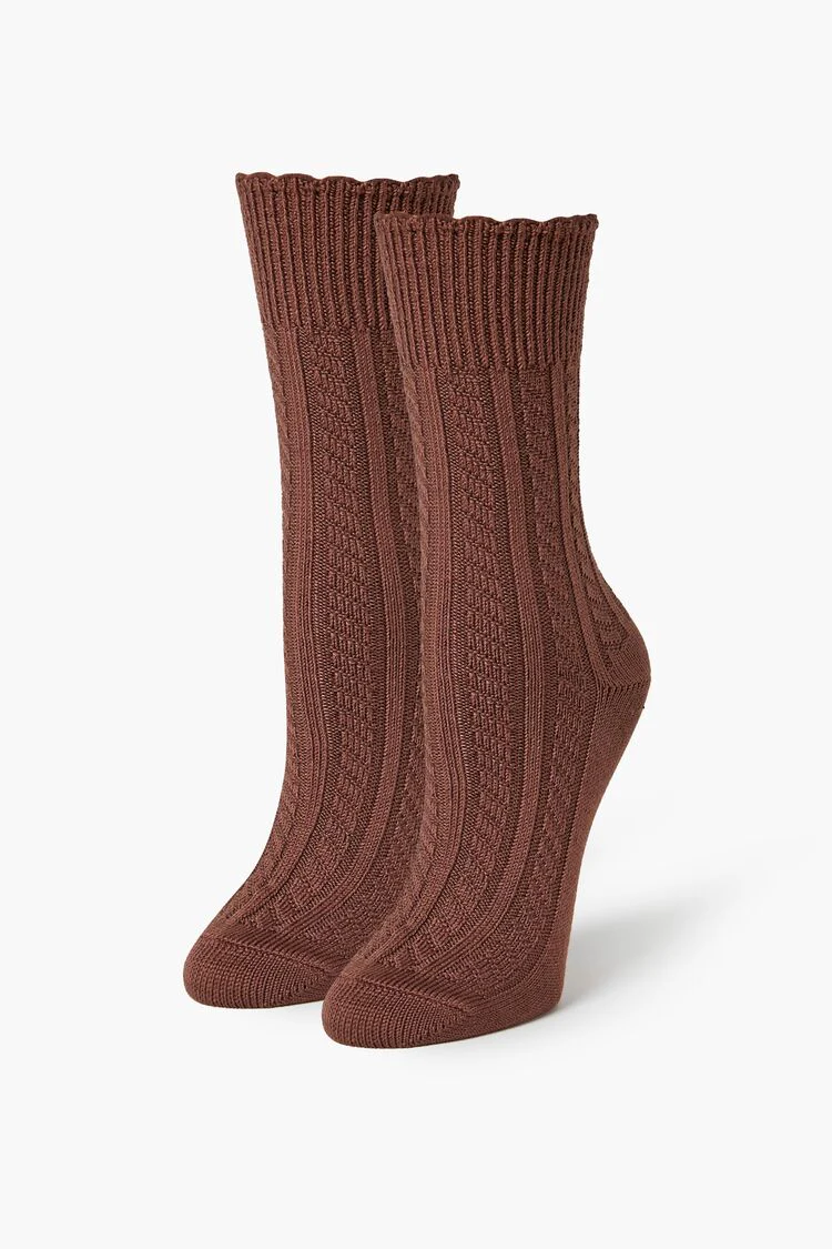 Pointelle Knit Crew Socks - Image 14