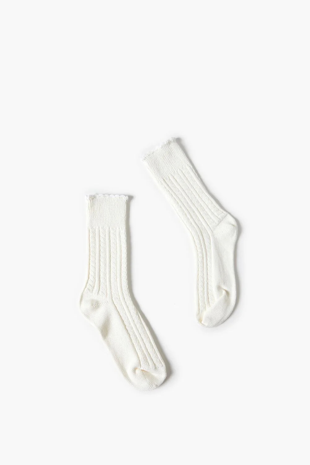 Pointelle Knit Crew Socks - Image 7