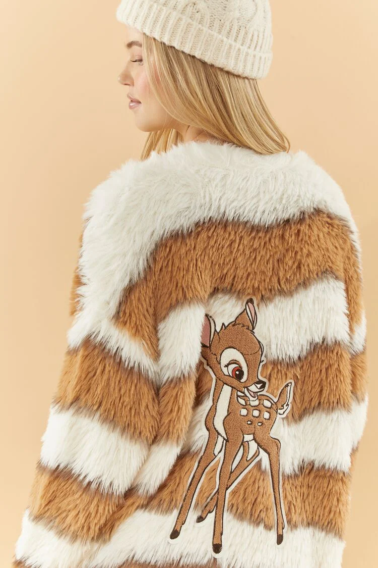 Disney Bambi Faux Fur Cardigan Sweater - Image 6