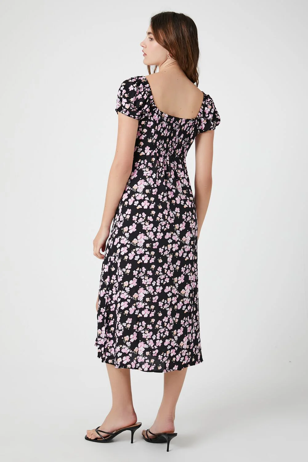 Ditsy Floral Slit Midi Dress - Image 3