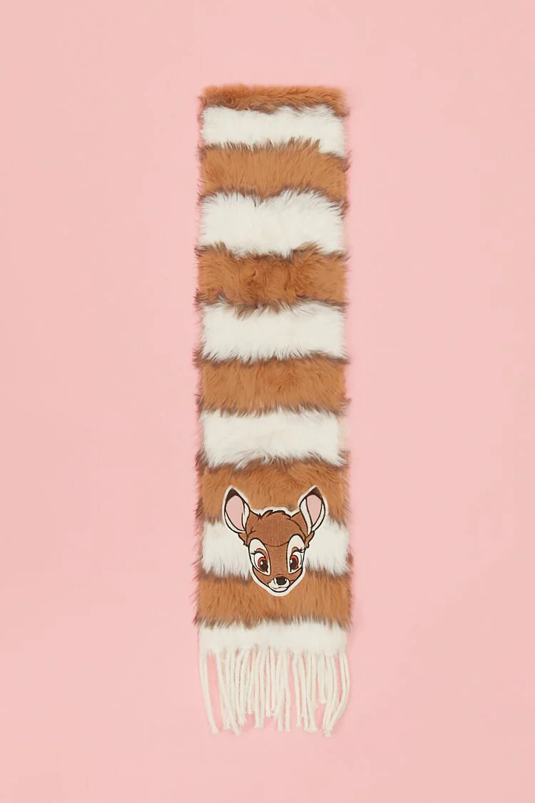 Disney Striped Faux Fur Bambi Scarf - Image 5