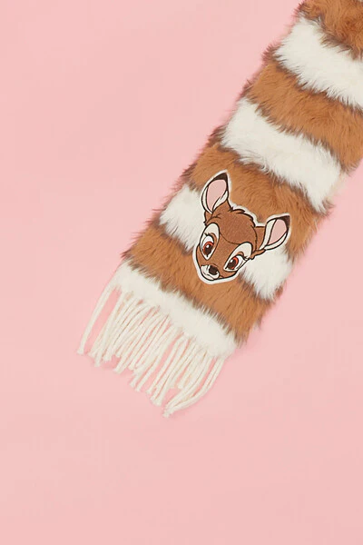 Disney Striped Faux Fur Bambi Scarf - Image 6