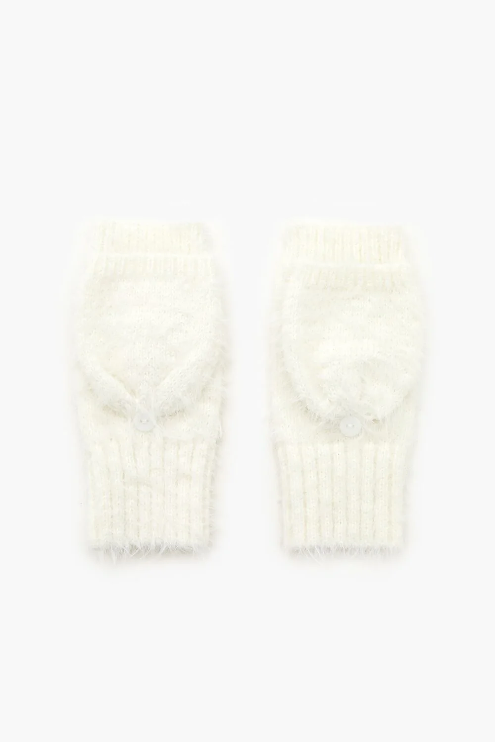 Fuzzy Knit Convertible Gloves - Image 5
