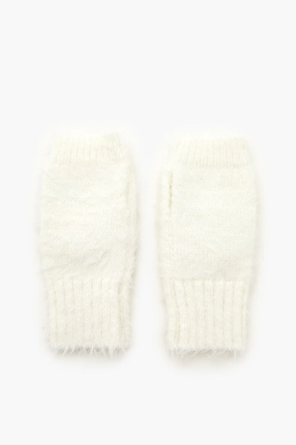Fuzzy Knit Convertible Gloves - Image 6