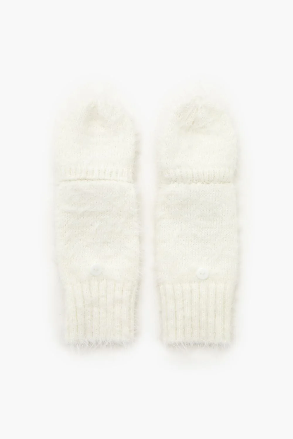 Fuzzy Knit Convertible Gloves - Image 7