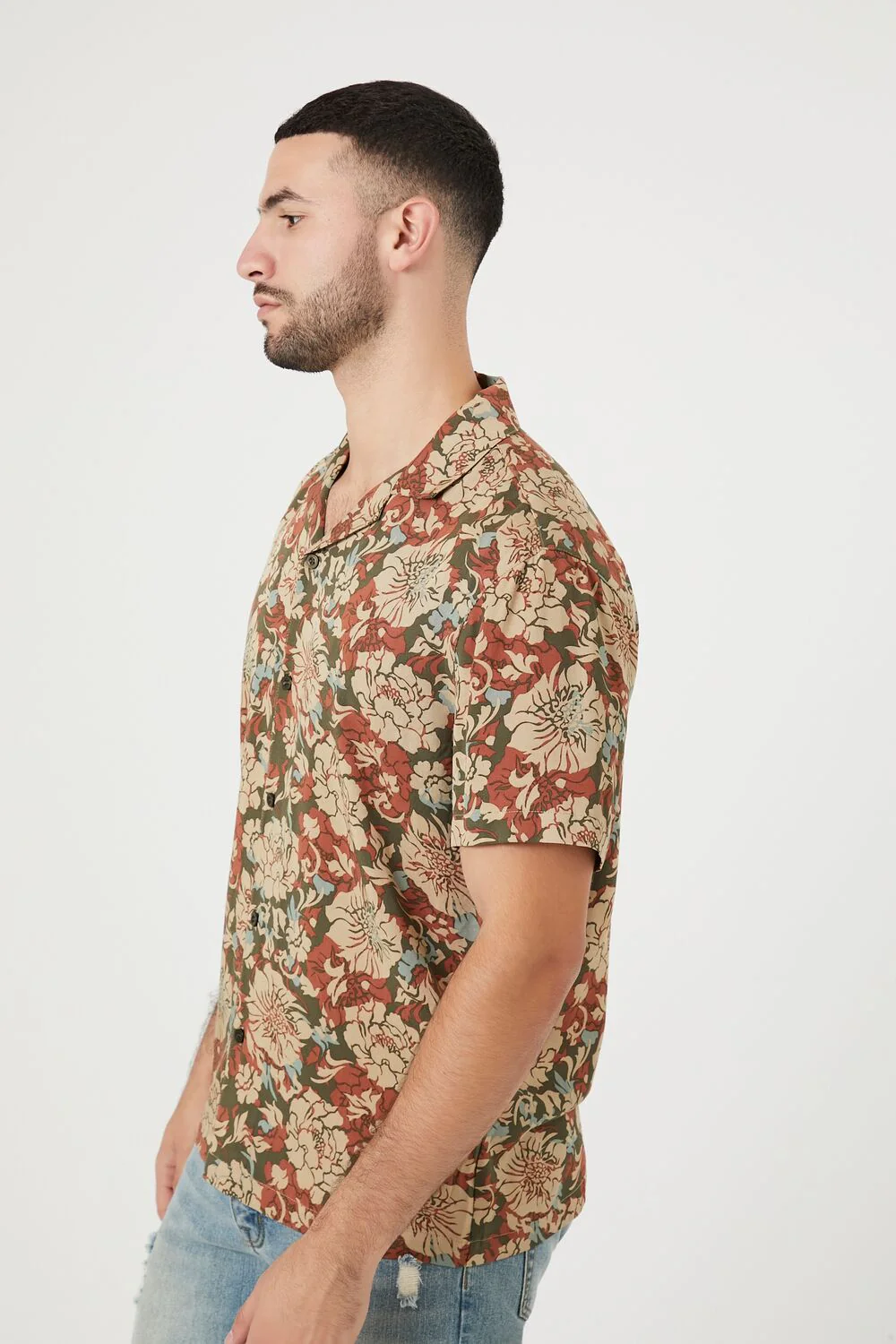 Twill Floral Print Shirt - Image 2