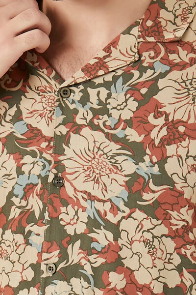Twill Floral Print Shirt - Image 5