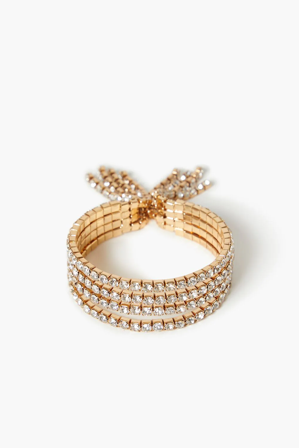 Rhinestone Box Chain Cuff Bracelet - Image 2