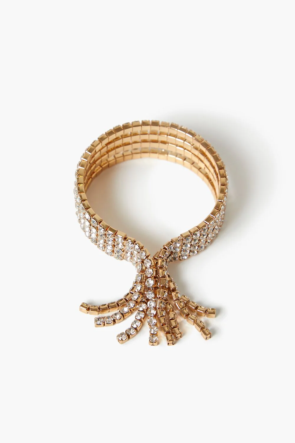 Rhinestone Box Chain Cuff Bracelet - Image 3