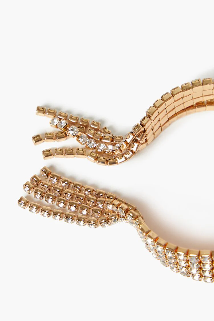 Rhinestone Box Chain Cuff Bracelet - Image 5