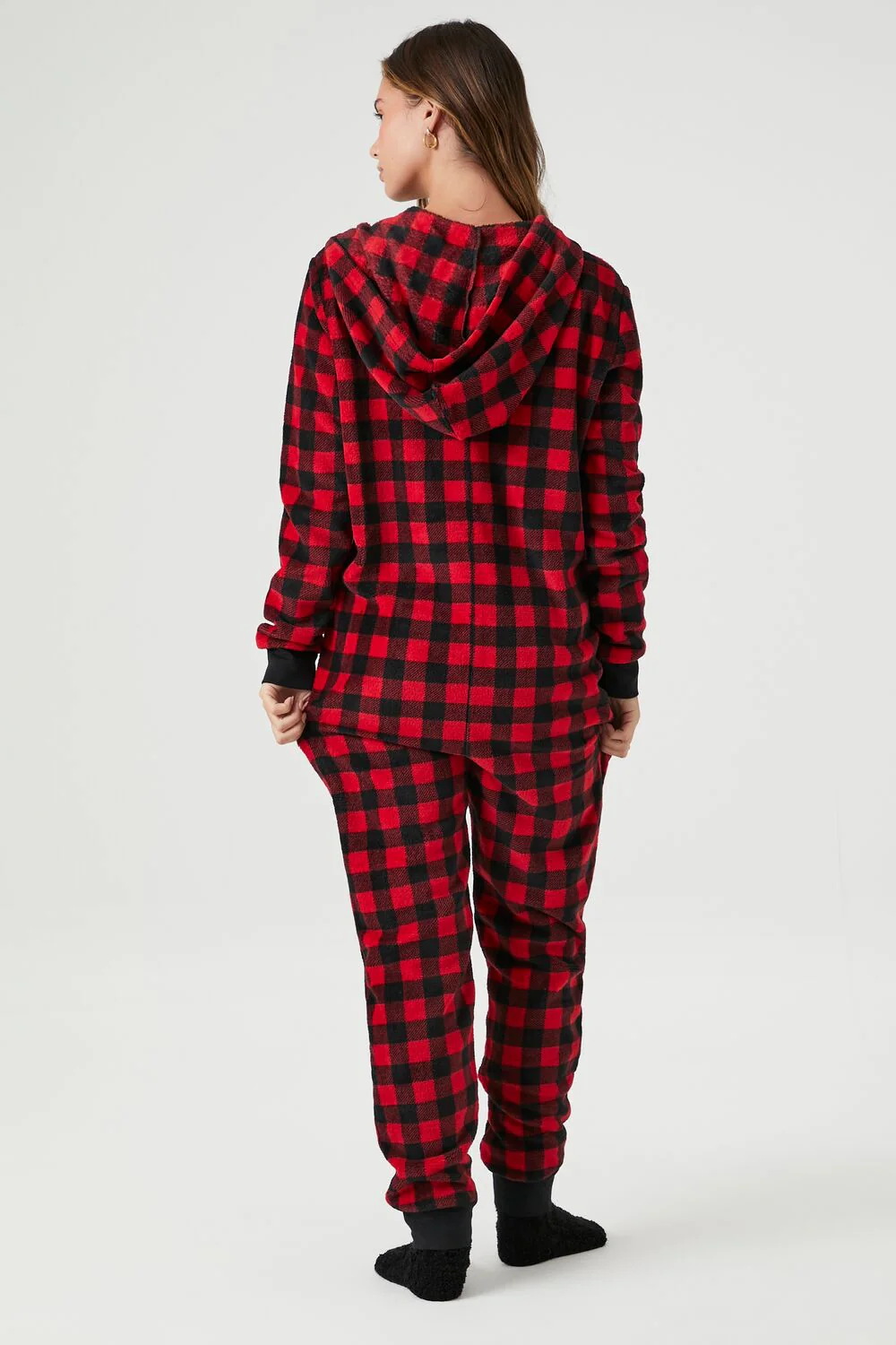Buffalo Plaid Pajama Jumpsuit - Image 3
