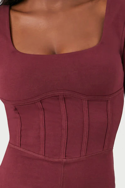 Active Long-Sleeve Corset Jumpsuit - Image 5