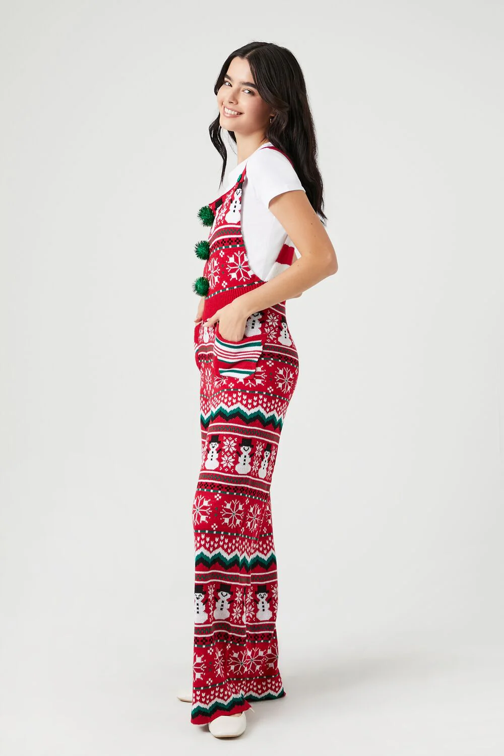 Christmas Fair Isle Knit Overalls - Image 2