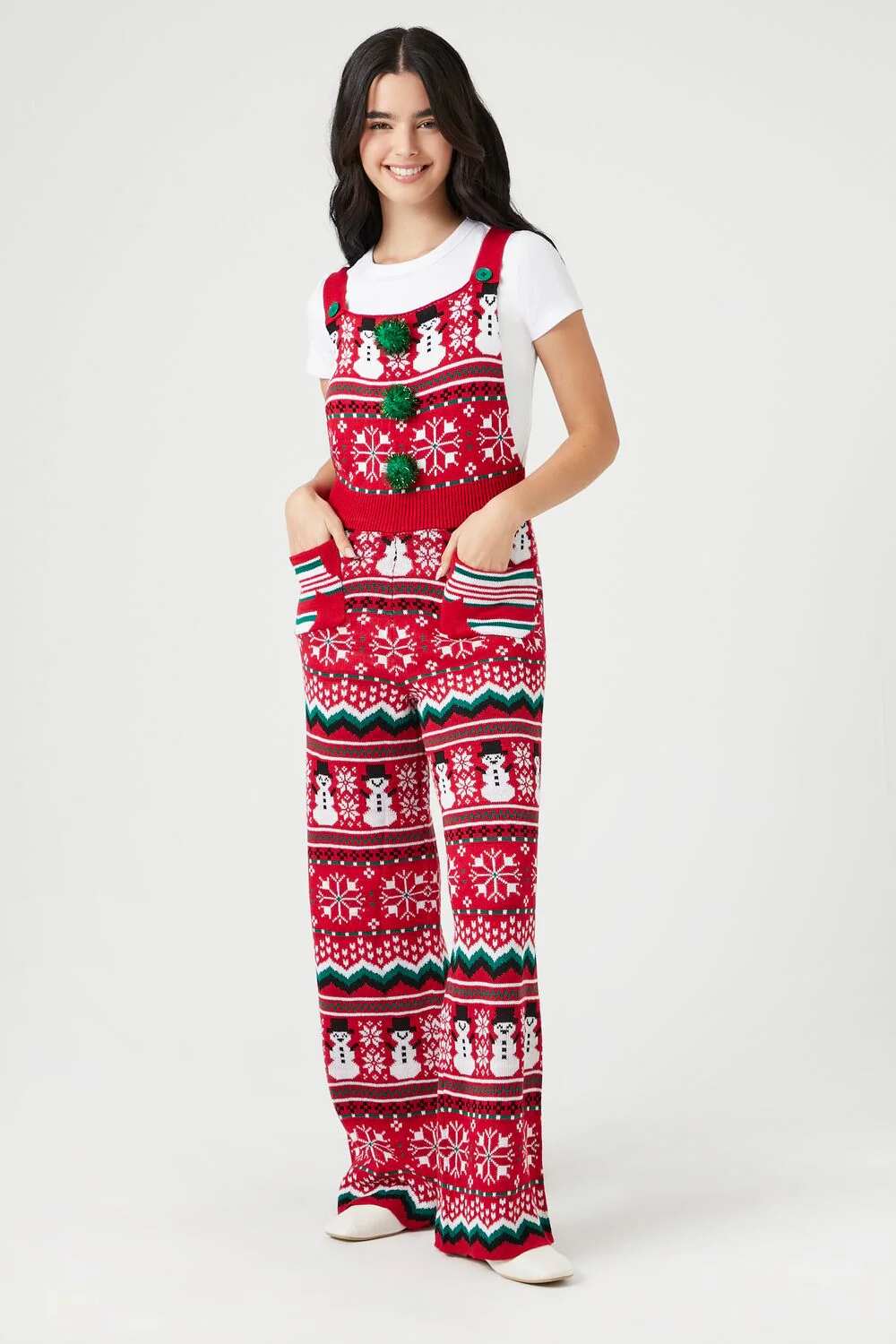 Christmas Fair Isle Knit Overalls - Image 4