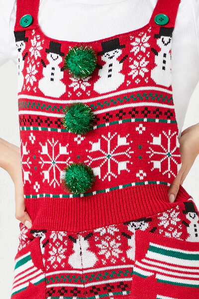 Christmas Fair Isle Knit Overalls - Image 5