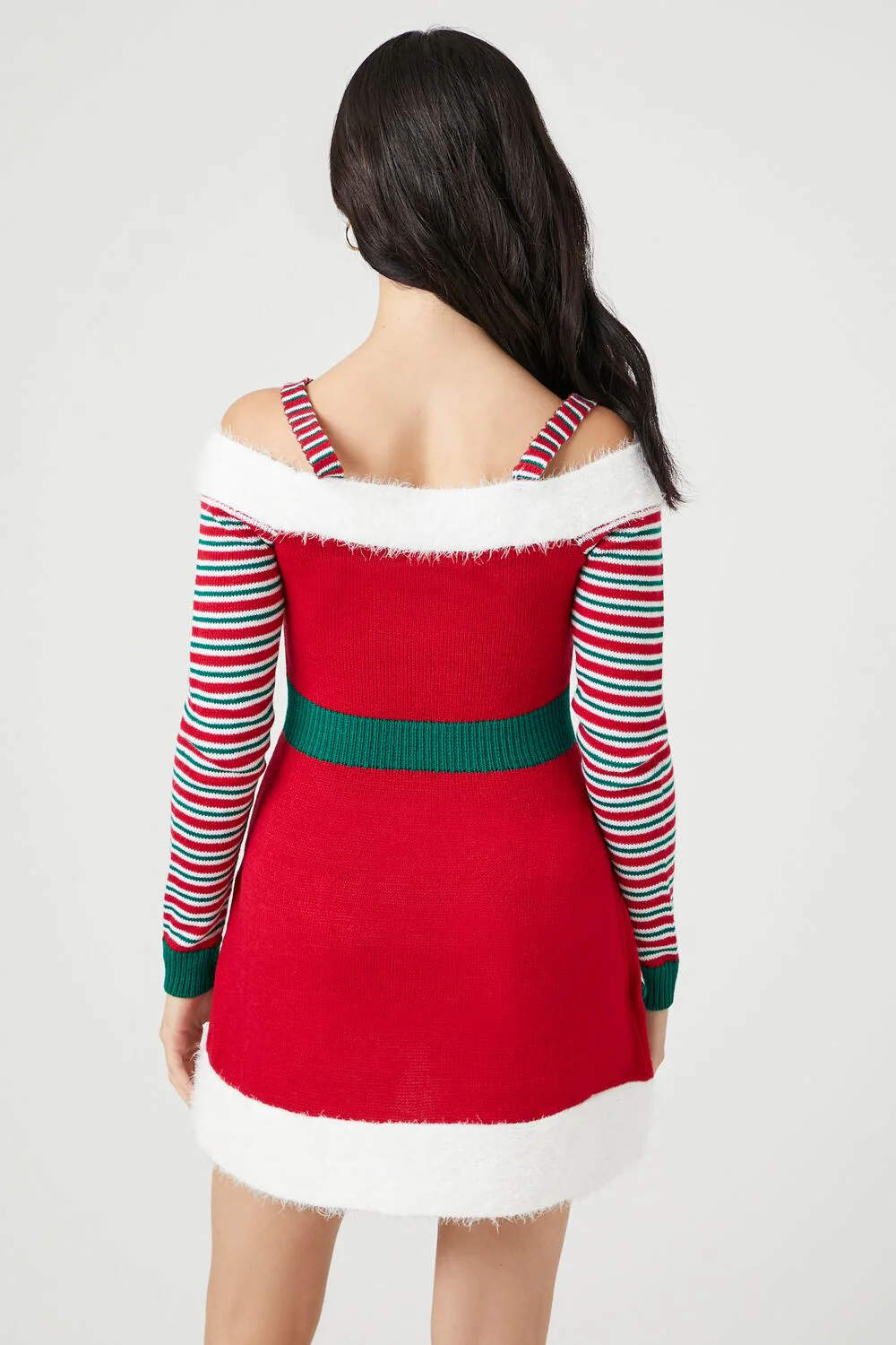 Candy Cane Heart Elf Mini Dress - Image 3