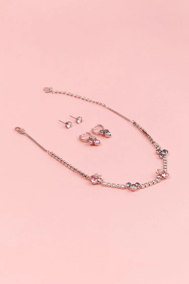 Disney Mickey & Minnie Earring Necklace Set - Image 2