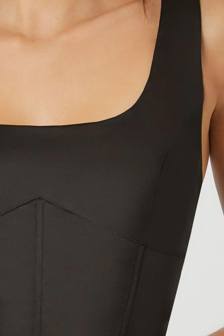 Satin Corset Crop Top - Image 5