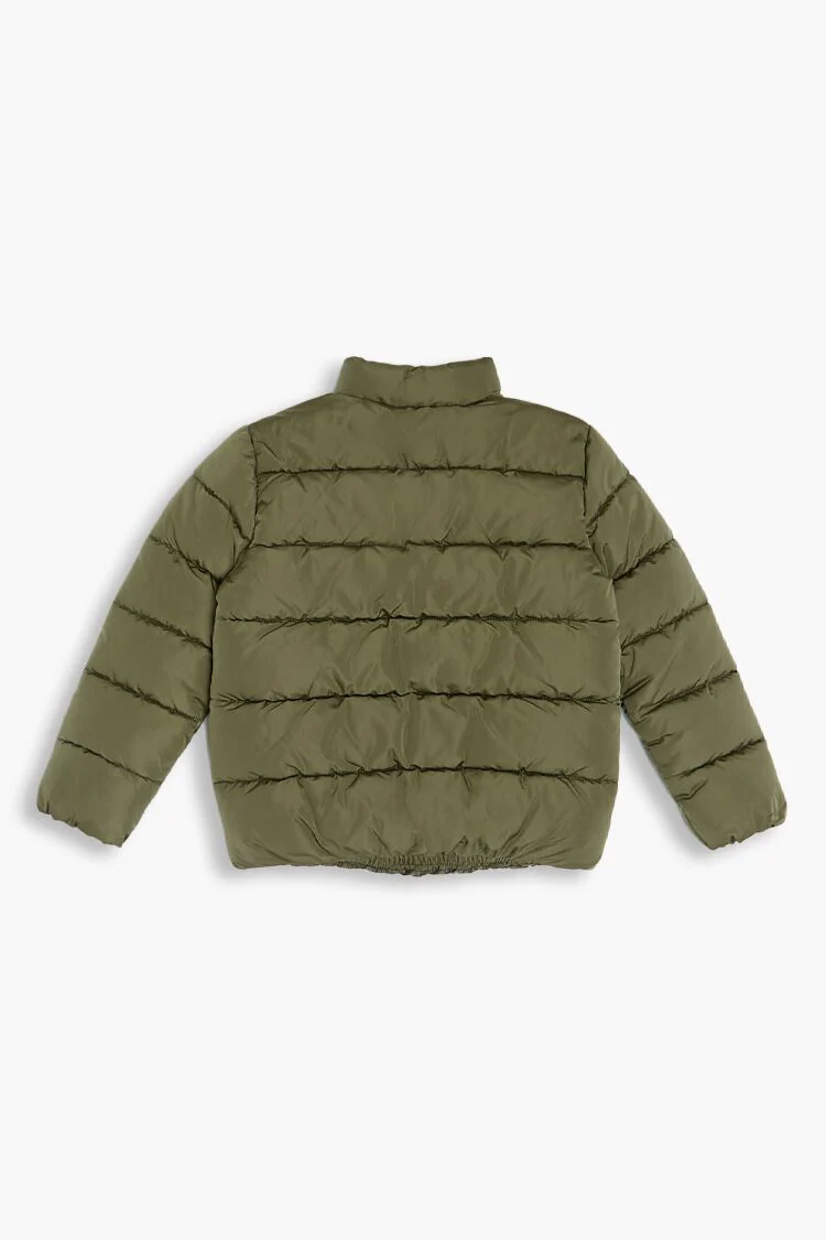 Girls Funnel Neck Puffer Jacket (Kids) - Image 2