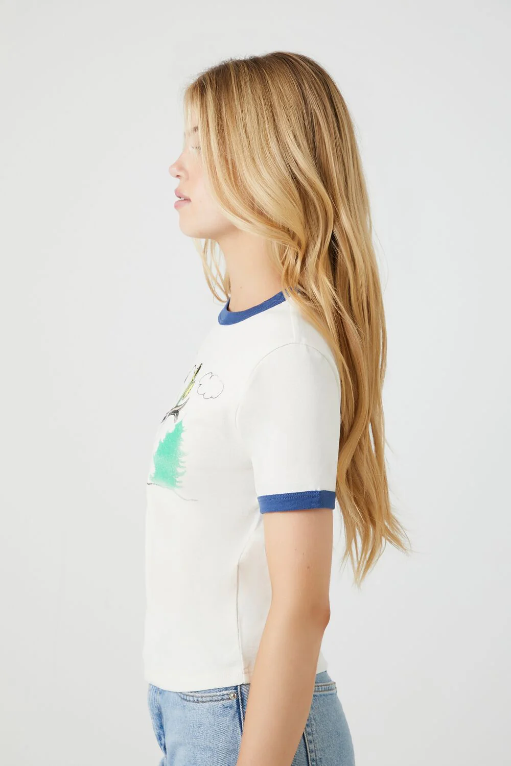 Snoopy Graphic Ringer Tee - Image 2