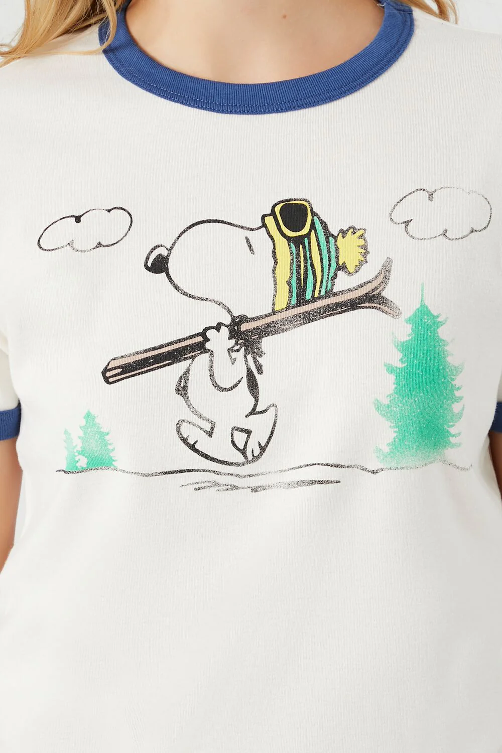 Snoopy Graphic Ringer Tee - Image 5