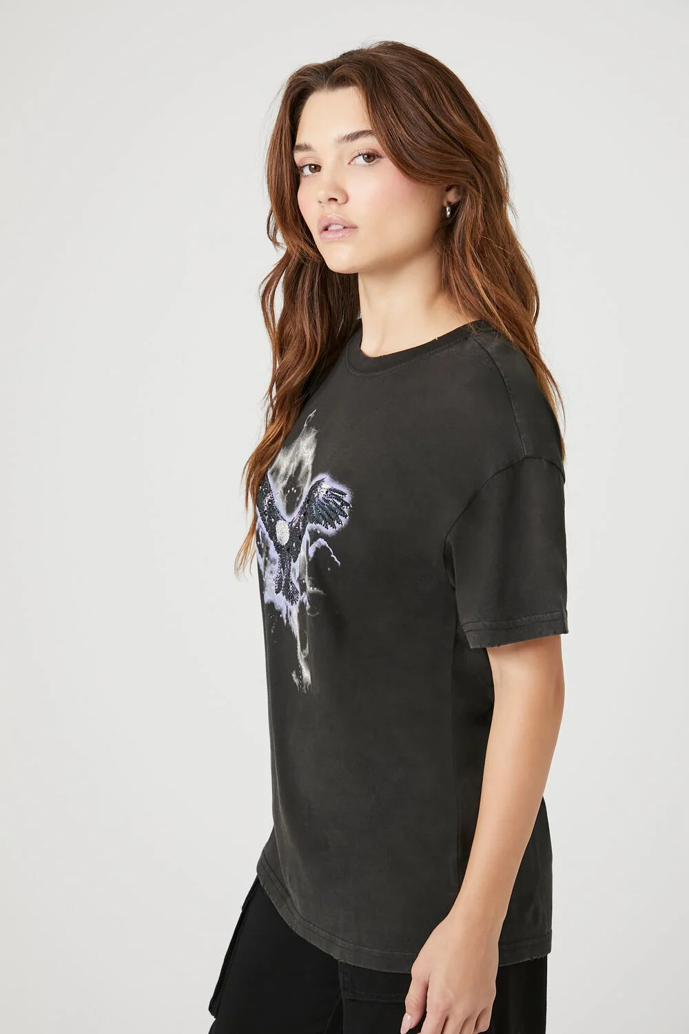 Rhinestone Eagle Graphic Tee - Image 2