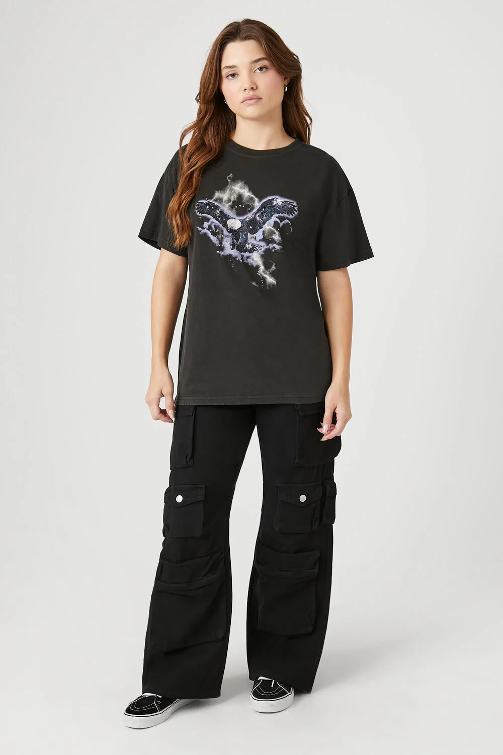 Rhinestone Eagle Graphic Tee - Image 4