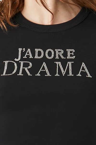 Jadore Drama Graphic Baby Tee - Image 5