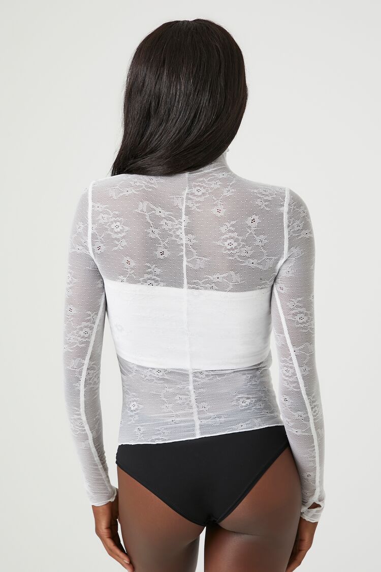 Sheer Lace Lingerie Top - Image 3