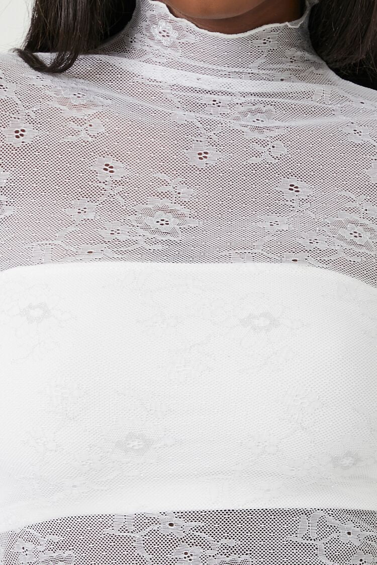 Sheer Lace Lingerie Top - Image 4
