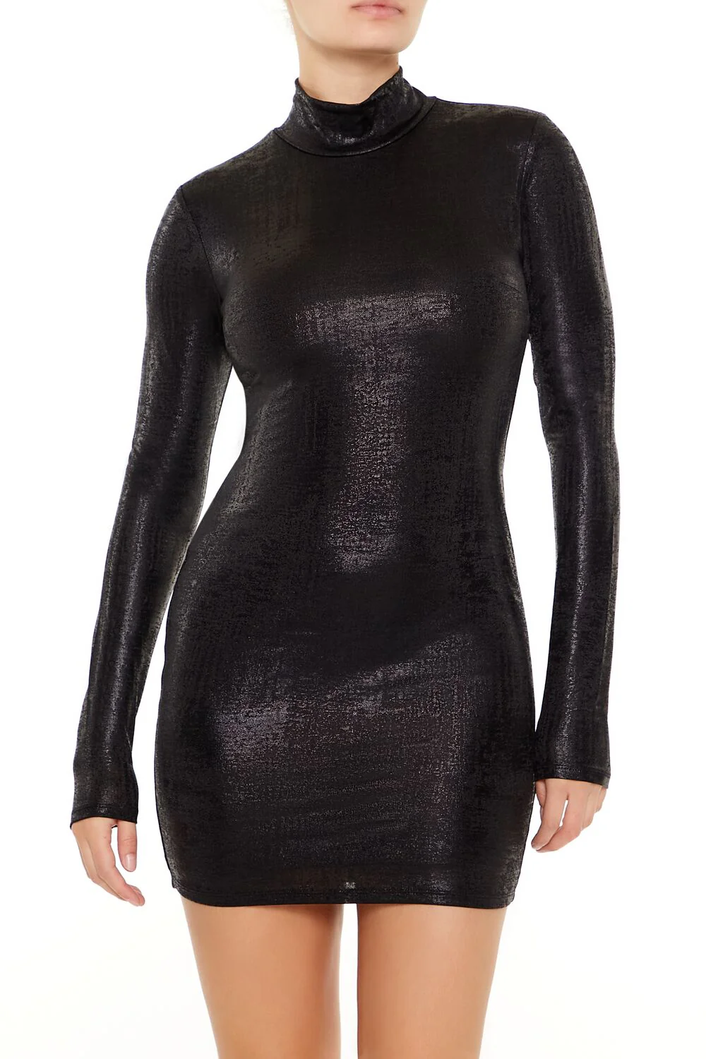 Mock Neck Mini Dress - Image 2