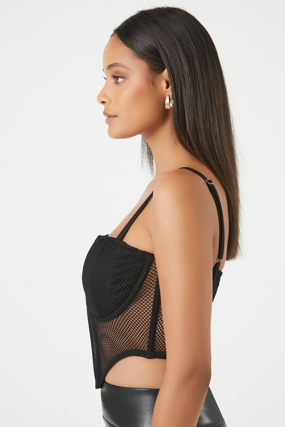 Mesh Cropped Bustier Cami - Image 2