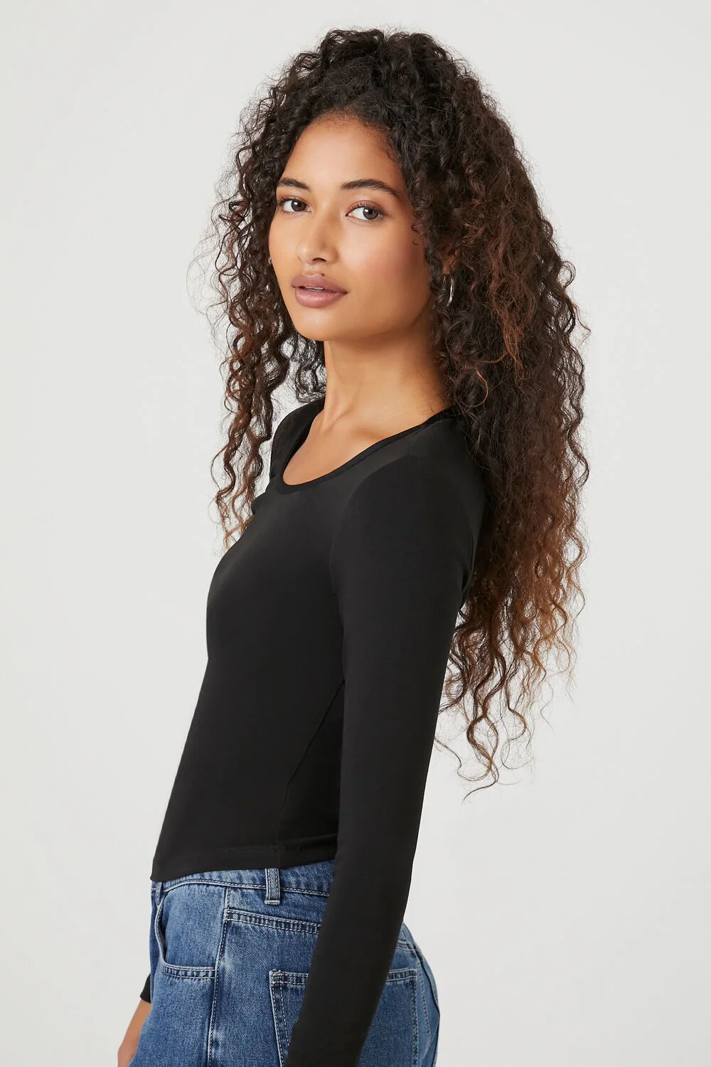 Cotton-Blend Scoop-Neck Top - Image 2