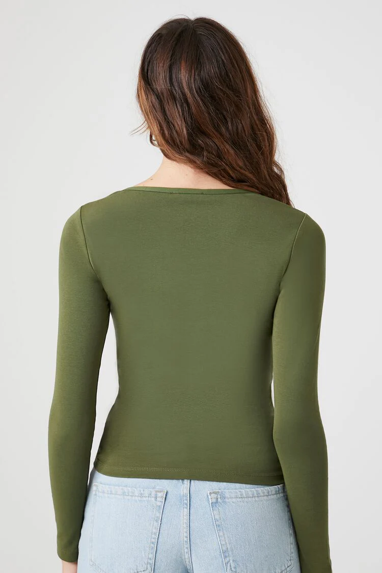 Cotton-Blend Scoop-Neck Top - Image 8
