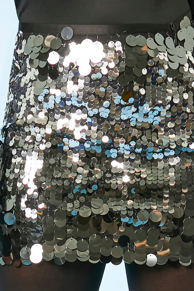 Sequin Straight Mini Skirt - Image 6