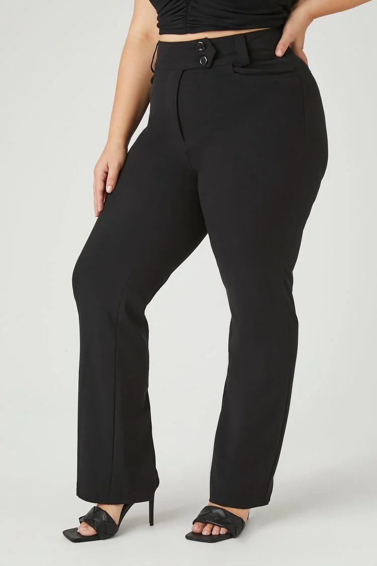 Plus Size High-Rise Trouser Pants - Image 3