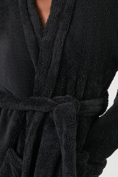 Plush Tie-Waist Robe - Image 5