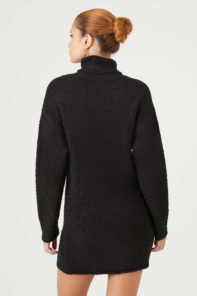 Turtleneck Mini Sweater Dress - Image 4
