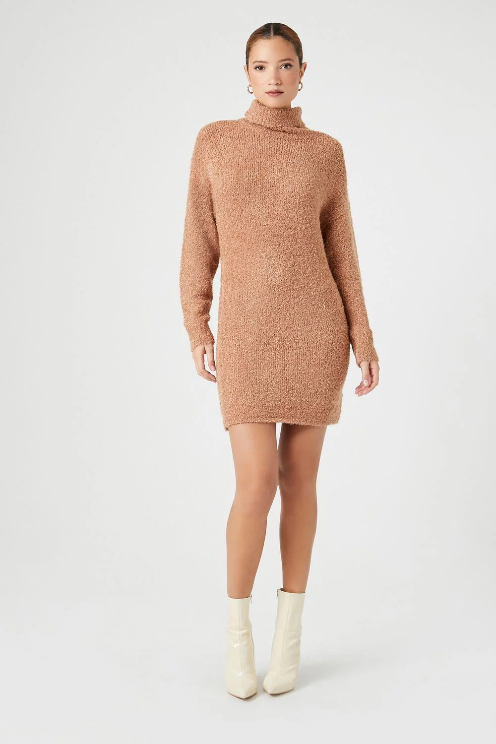 Turtleneck Mini Sweater Dress - Image 6