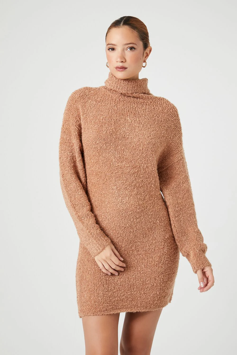Turtleneck Mini Sweater Dress - Image 7