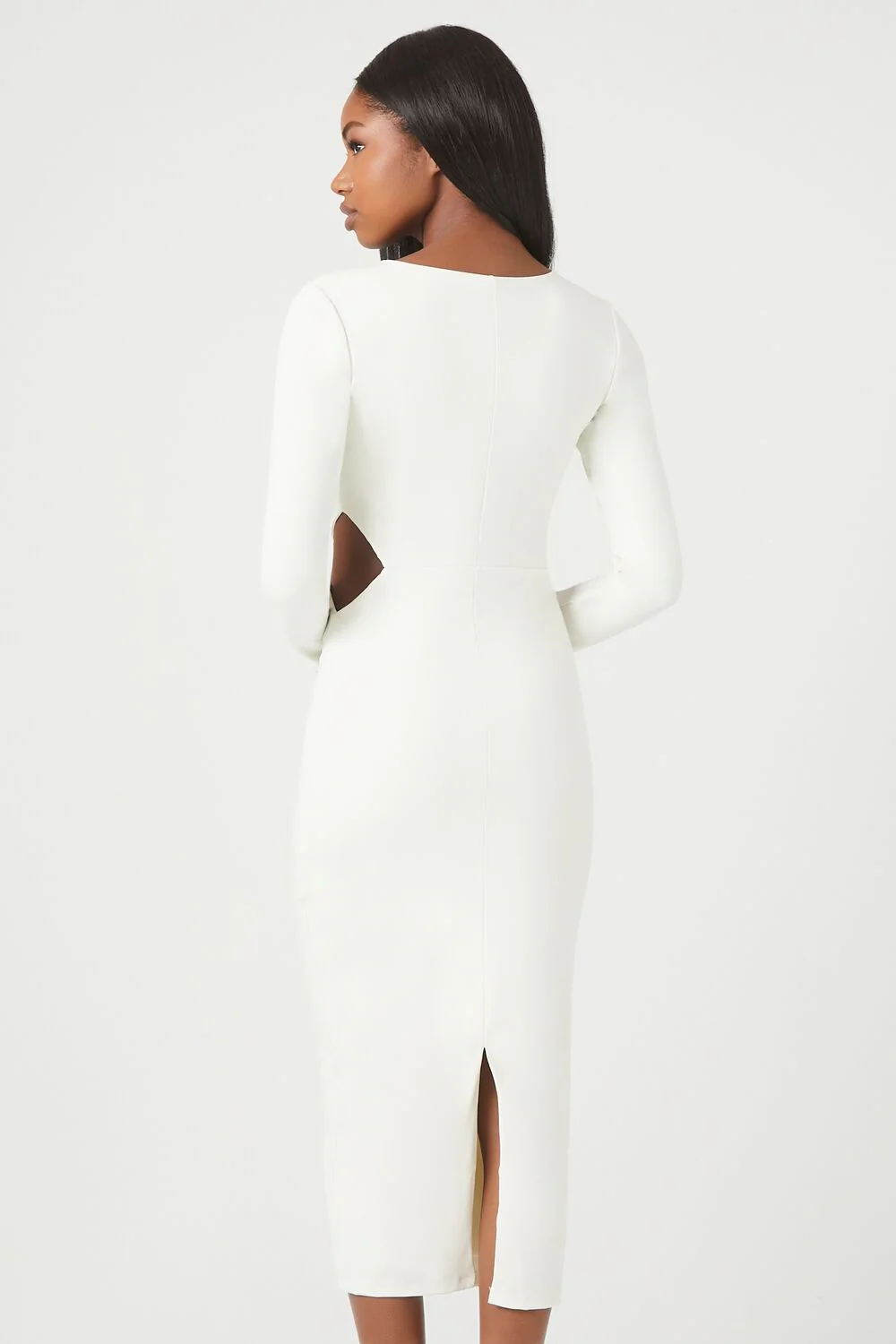Cutout Long-Sleeve Midi Dress - Image 4