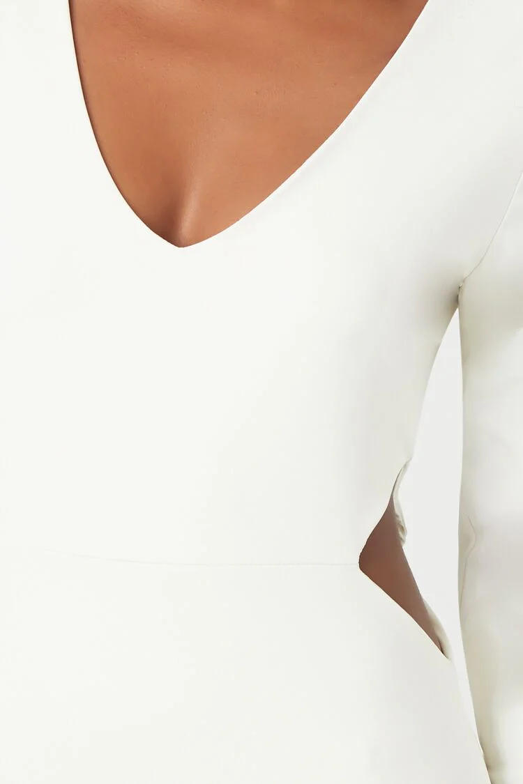 Cutout Long-Sleeve Midi Dress - Image 5