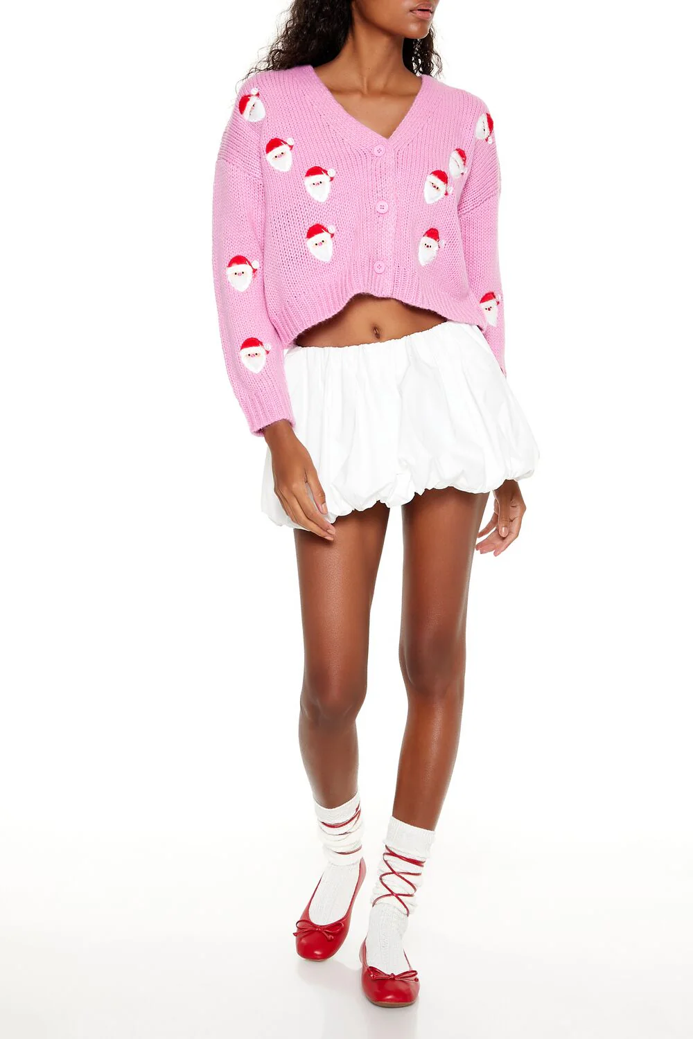 Santa Patch Cardigan Sweater - Image 2