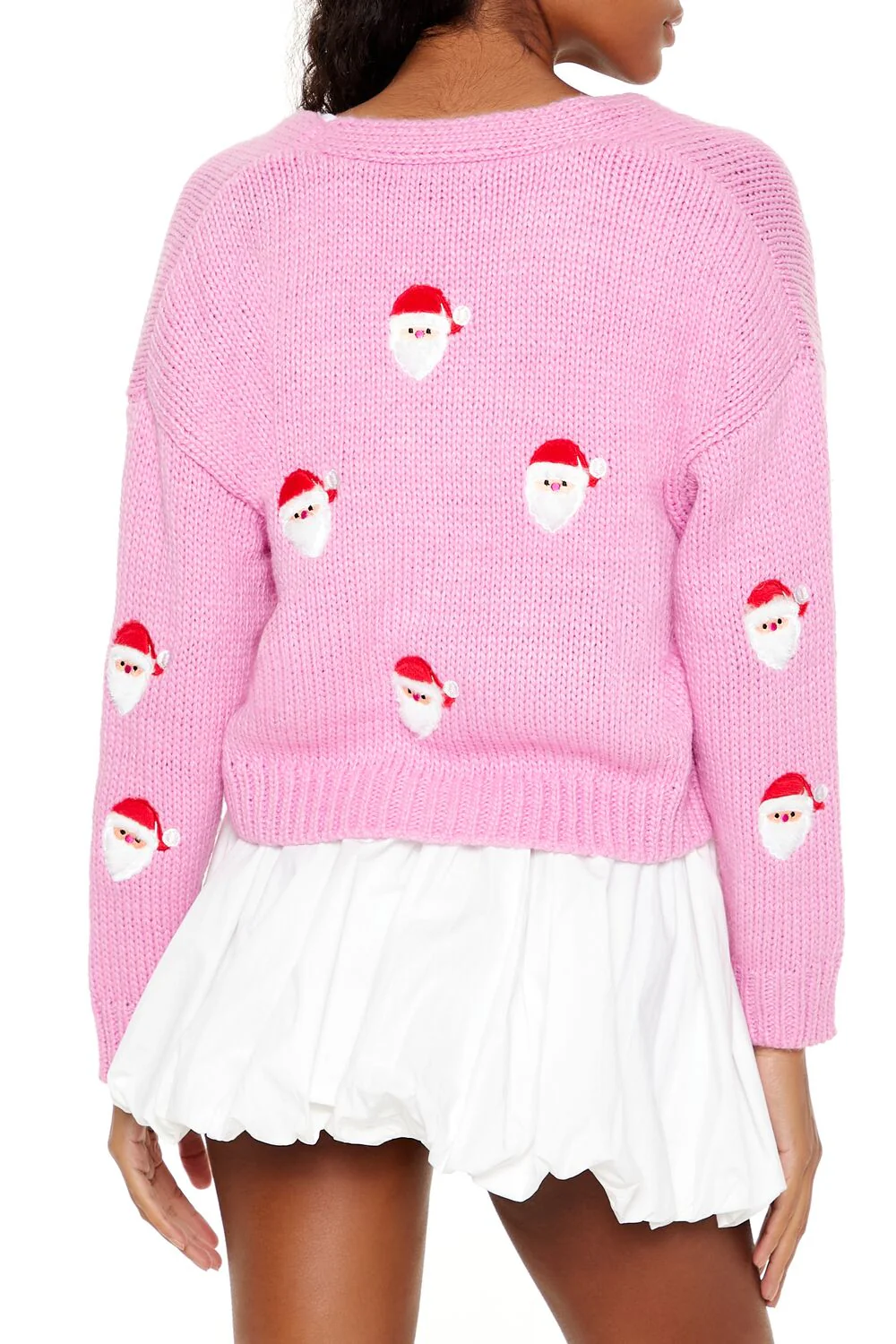 Santa Patch Cardigan Sweater - Image 5