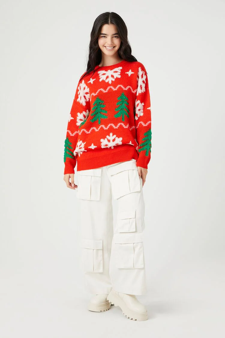 Christmas Tree & Snowflake Sweater - Image 4