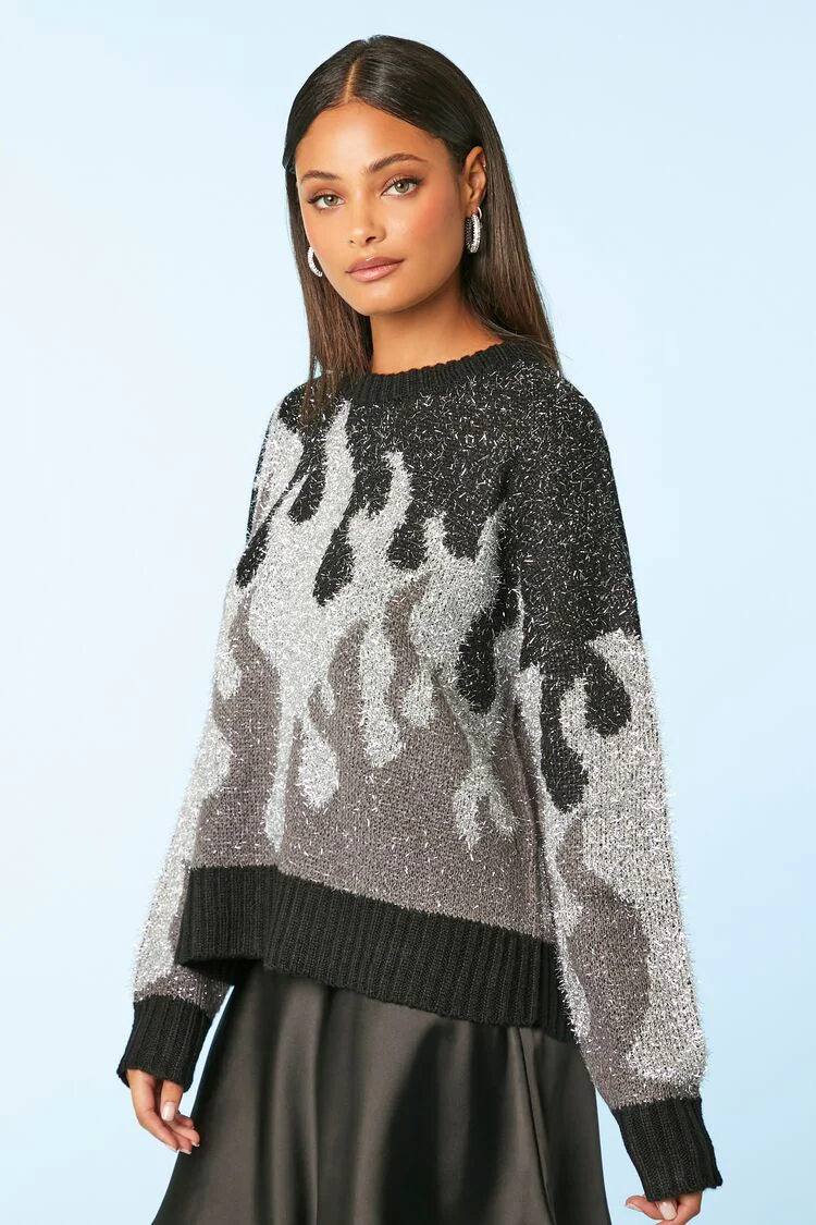 Metallic Flame Sweater - Image 2