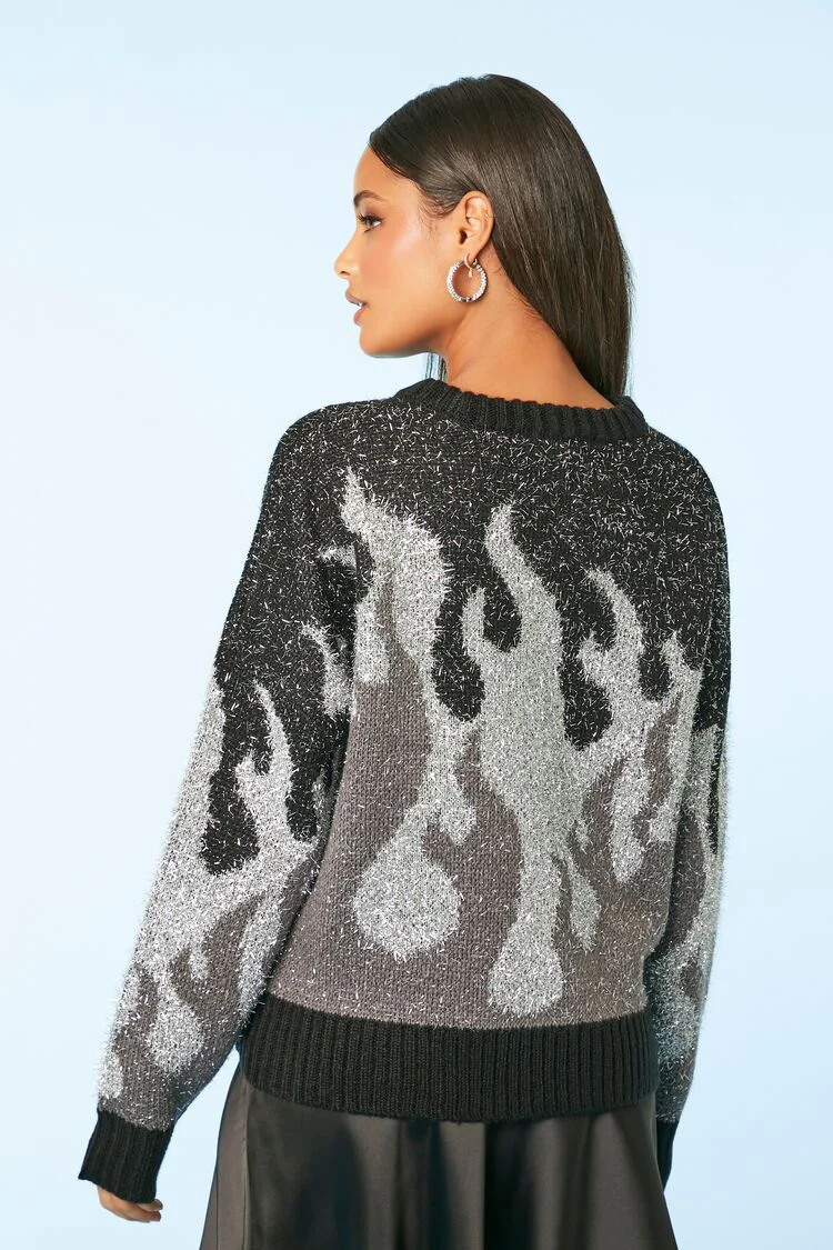 Metallic Flame Sweater - Image 3