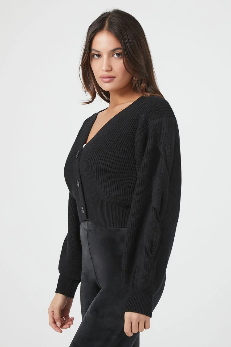 Cropped Cardigan Sweater - Image 2