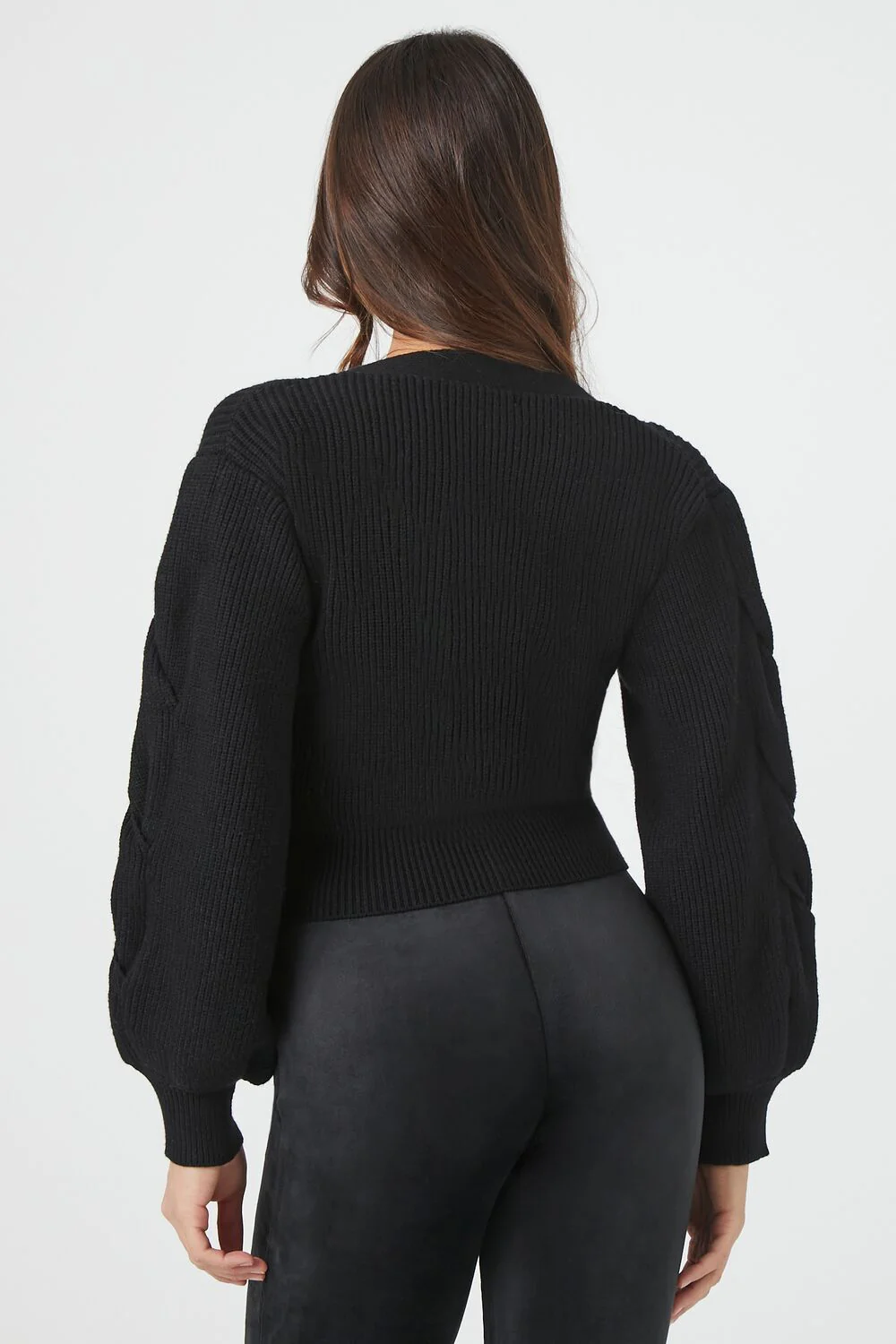 Cropped Cardigan Sweater - Image 3