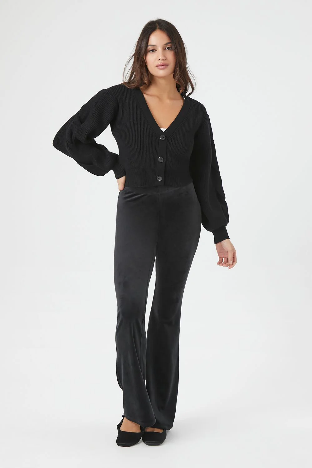 Cropped Cardigan Sweater - Image 4